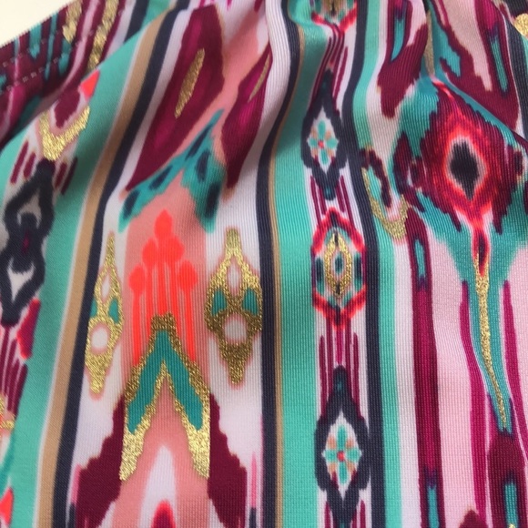 ART CLASS Aztec Multi  Color 2 piece Swimsuit Bathing Suit Tankini Girl's XS - Picture 11 of 16